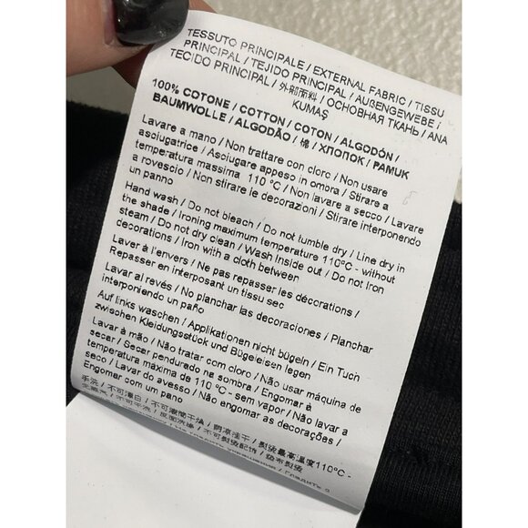 New Versace Jeans Couture Black Joggers Gold Logo Pull On Drawstring Size 8 - Picture 12 of 12